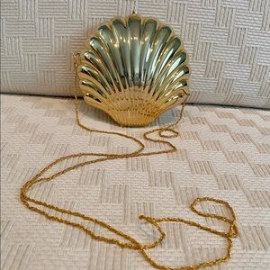 Gold Clamshell Purse